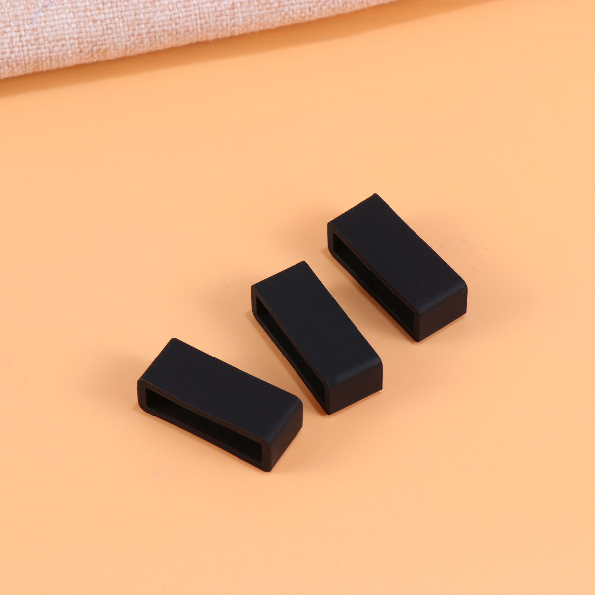 Watch Strap Replacement - 8 stuks 22 mm zwarte siliconen