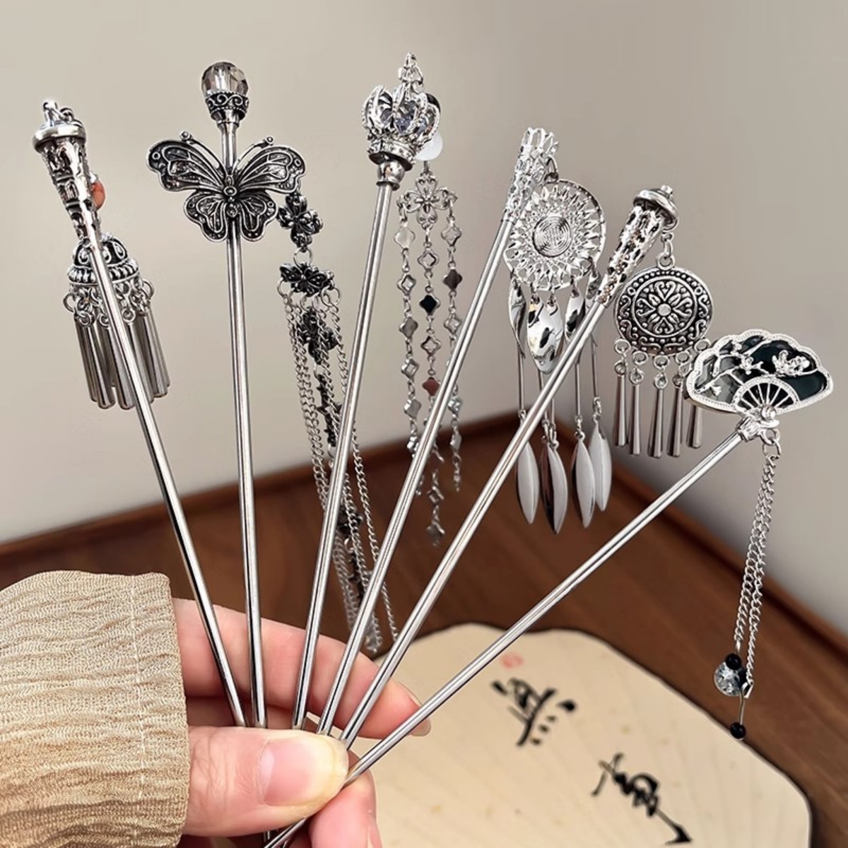 Shop Jewelry & Watches Near Me - Elegante dames haarspeld antiek zilver vlinder