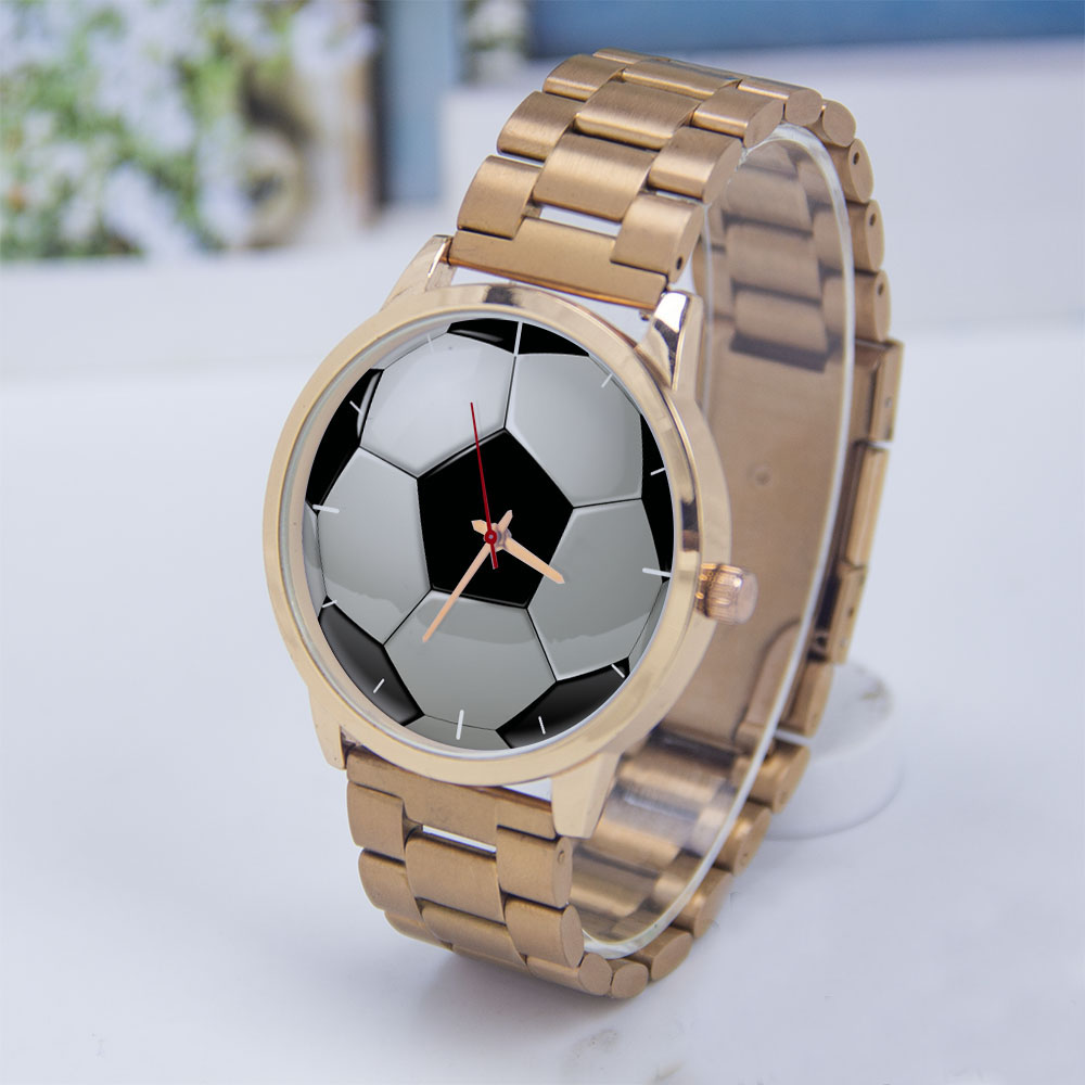 Jewelry With Watches - Voetbal Voetbal Ontwerp Fans Zilver Herenhorloge