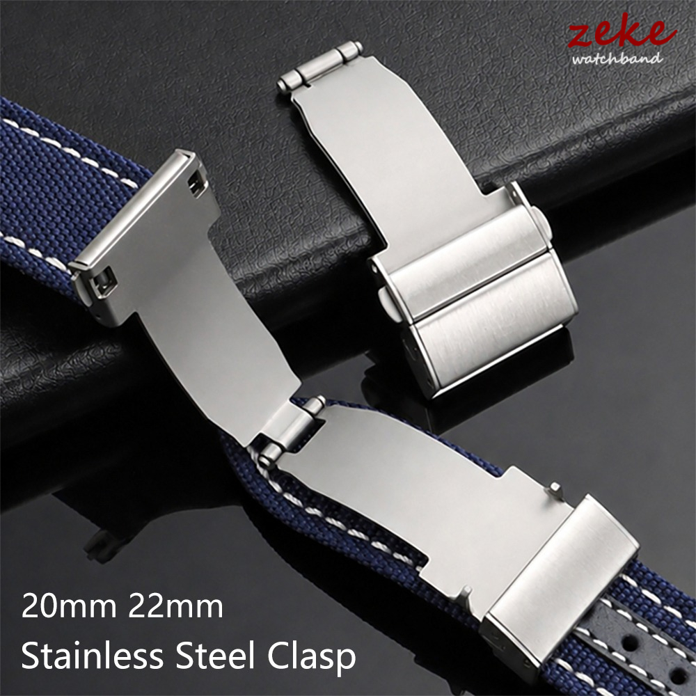 Watch Strap Replacement - Roestvrijstalen horlogebandgesp zilver 20mm 22mm metalen