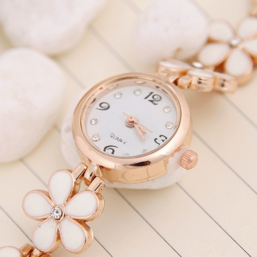Jewelry Watches For Kids - Meerkleurig dames quartzhorloge met vijfbladige bloem,