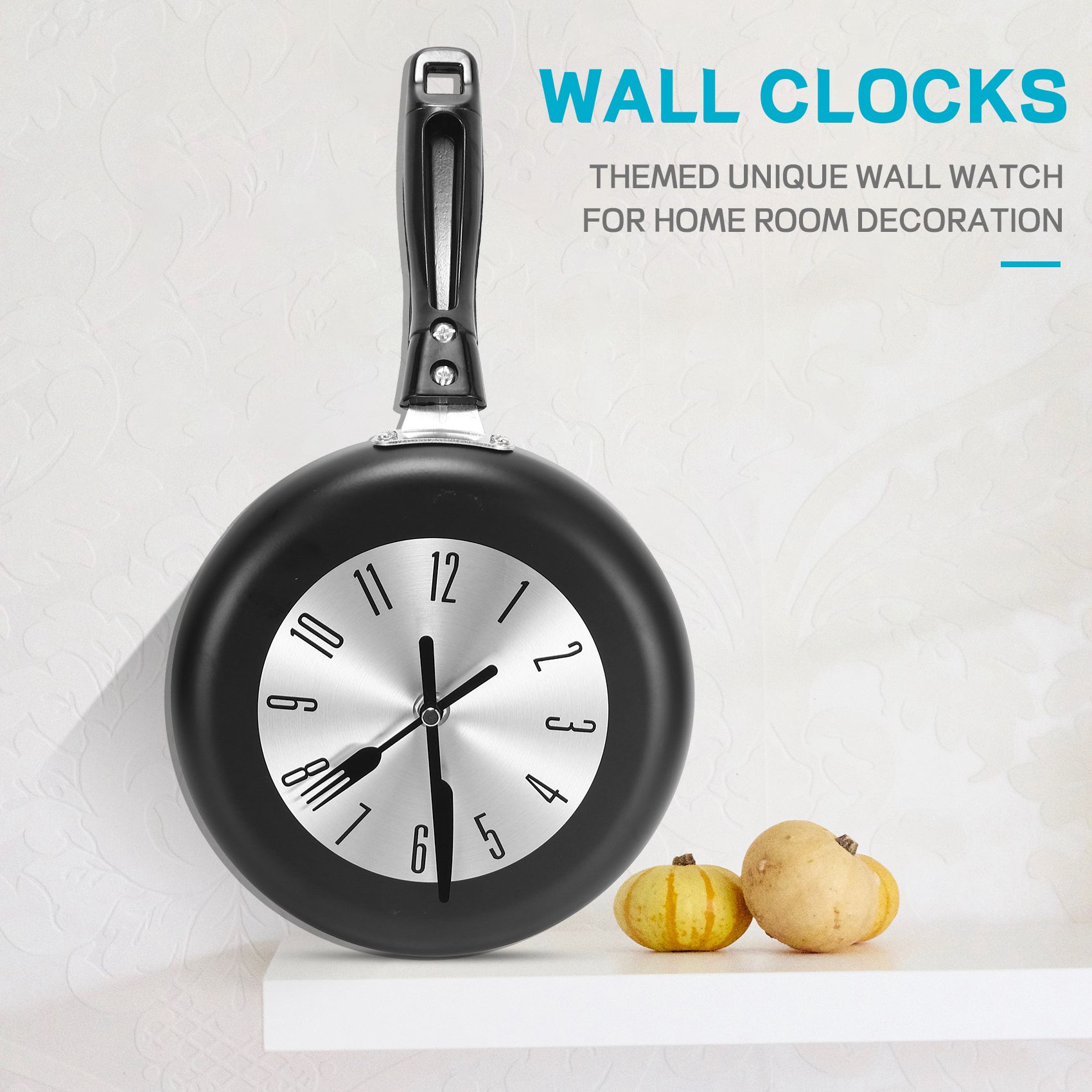 Watches & Jewelry Lvmh - (A95Z] 8 inch koekenpanontwerp hangende wandklok