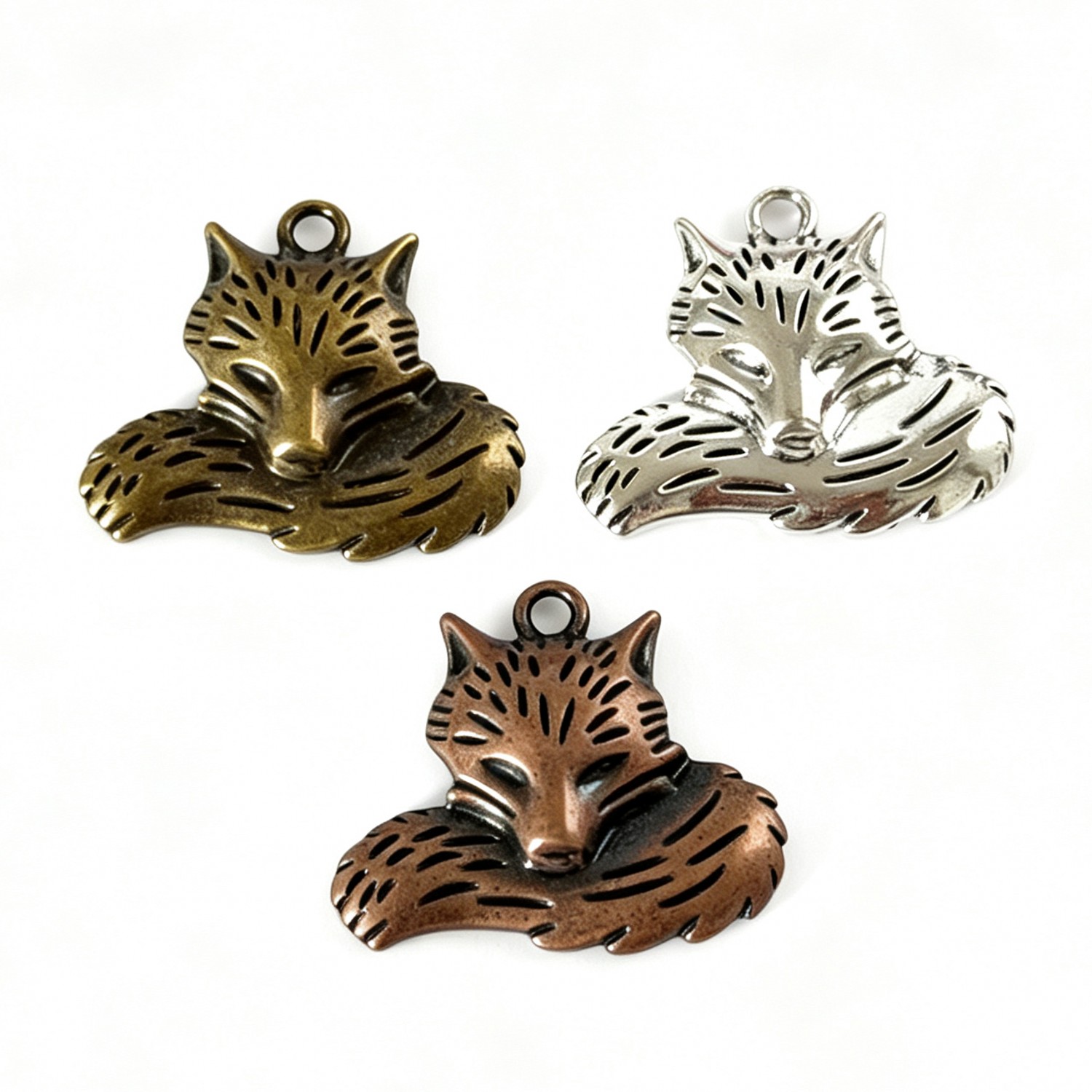 Wolf Jewelry & Watches Tampa Reviews - 5 stuks 24×28mm koperlegering bedel Wolf