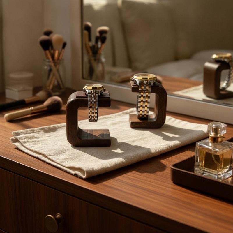 Jewelry With Watches - Decoratieve massief houten horlogehouder voor armbanden,