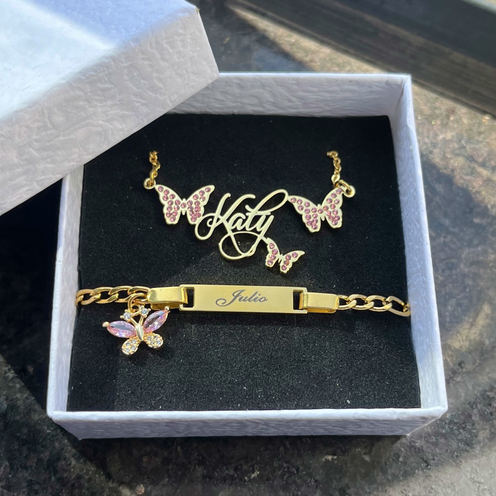 Duoying Custom Roze Vlinder Se - Engraved Name Necklace recensie en prijs