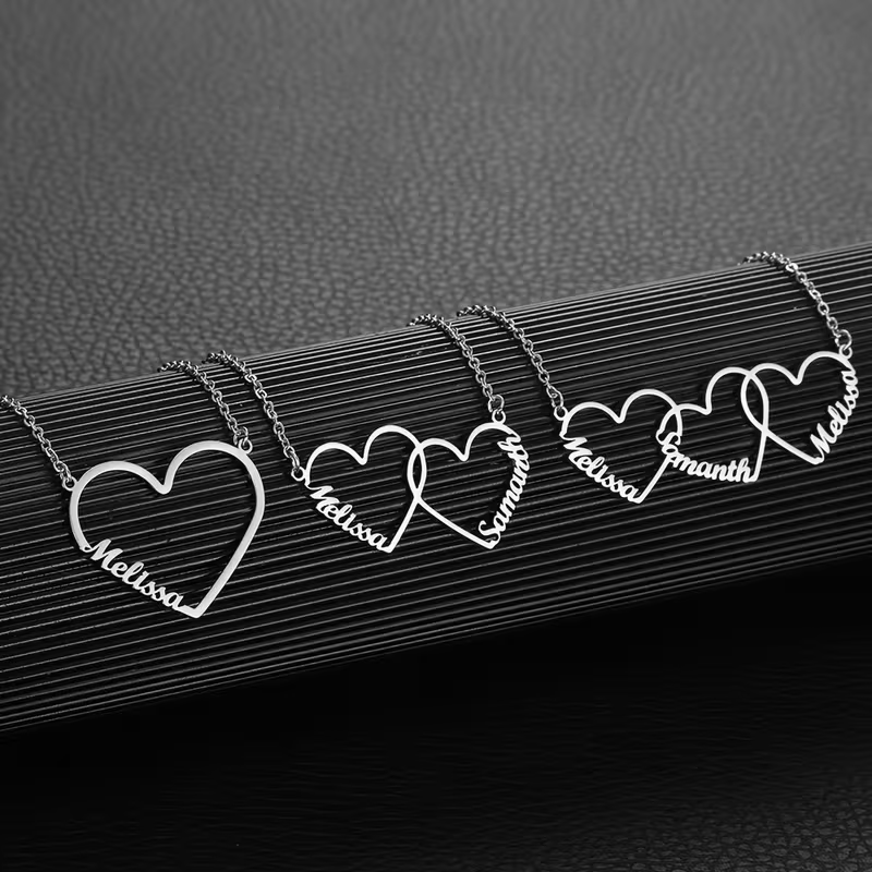 Aangepaste in elkaar grijpende - Engraved Name Necklace recensie en prijs
