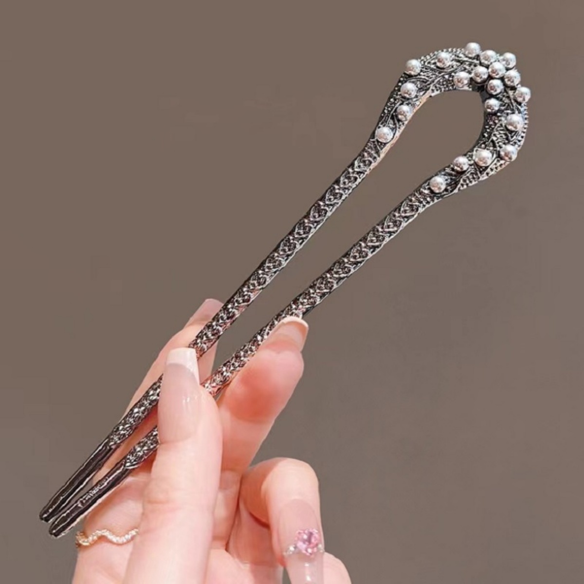 Nieuwe Parel U-vormige Haarspe - Shop Jewelry & Watches Near Me recensie en prijs