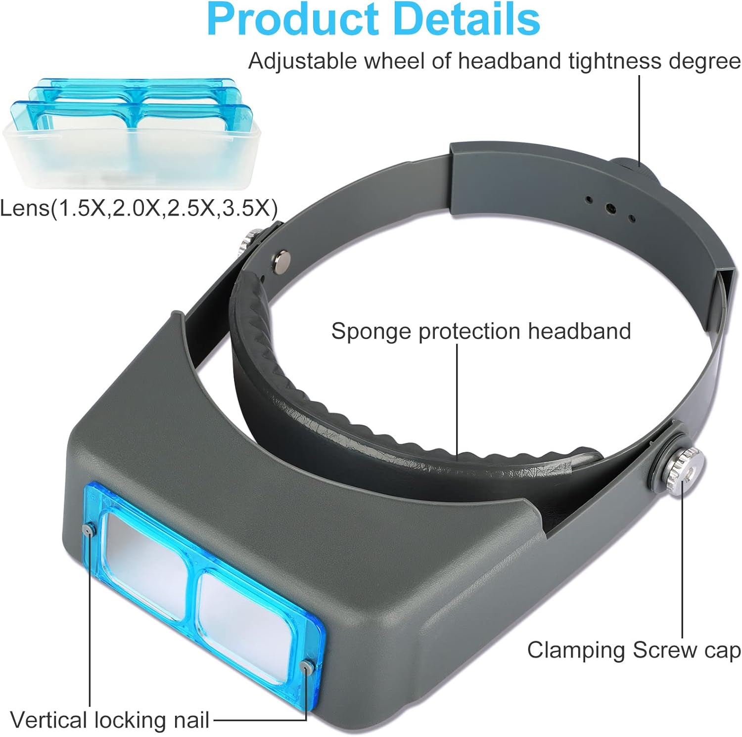 Hoofdbandvergrootglas met 4 ve - Jewelry Watches Repair recensie en prijs
