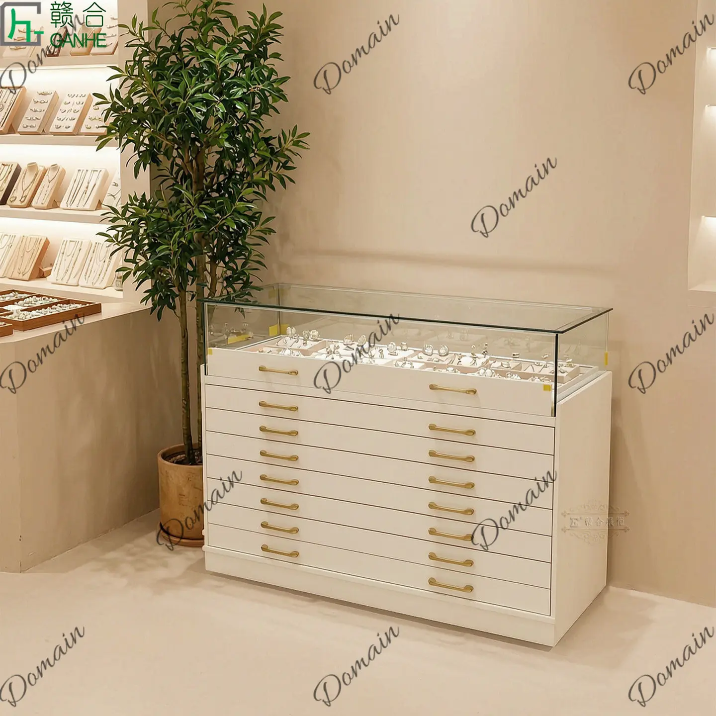 81 N Licht luxe glazen vitrine - Jewelry With Watches recensie en prijs