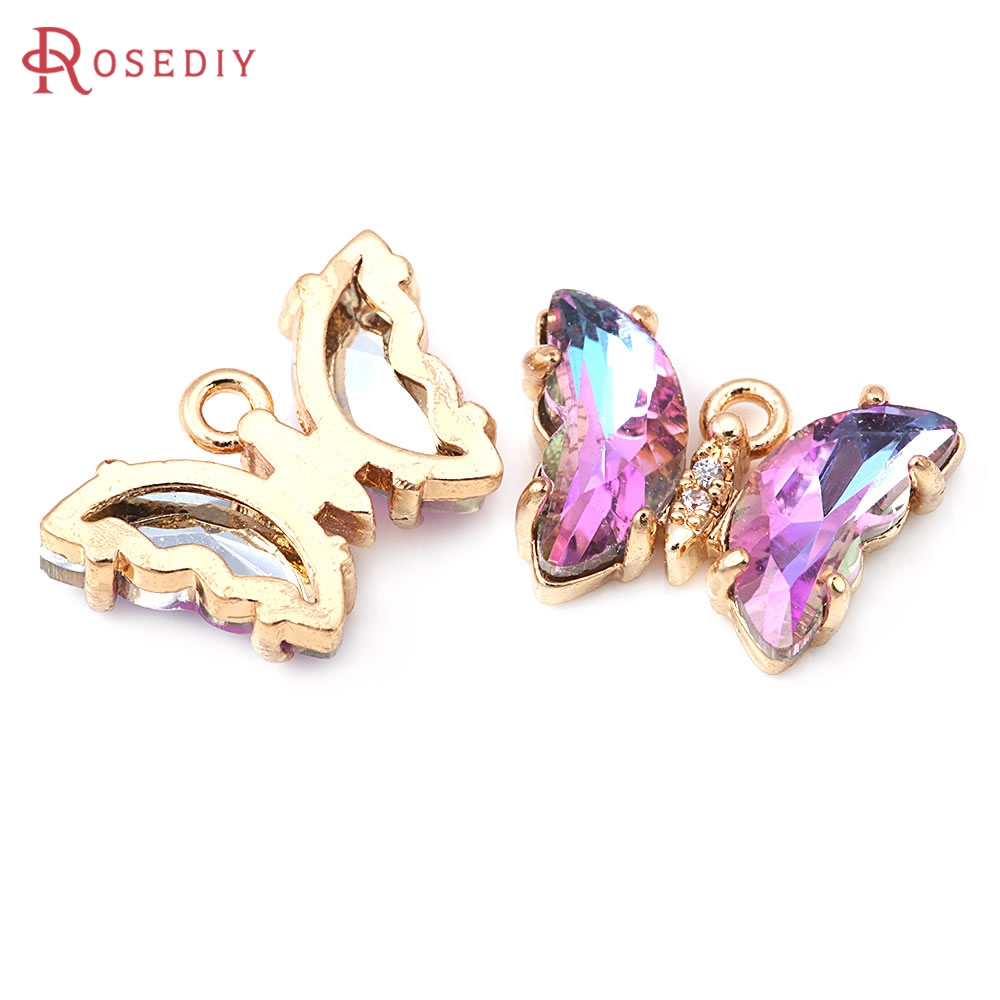 10PCS 18K Goud Kleur Messing e - Butterfly Pendant Necklace recensie en prijs