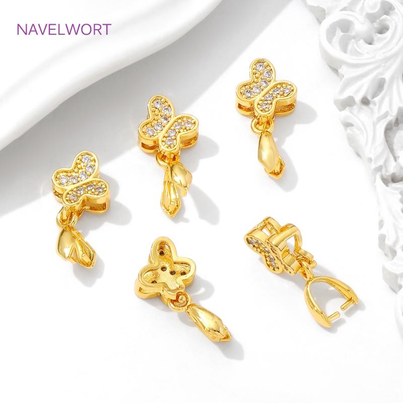 Messing Pinch Bails 18K Vergul - Butterfly Pendant Necklace recensie en prijs